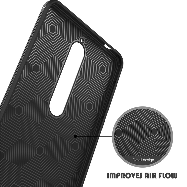 IVSO Gentry Series Litchi Texture Leather Coated TPU Case for Nokia 6.1 (5.5-inch) - Black-5
