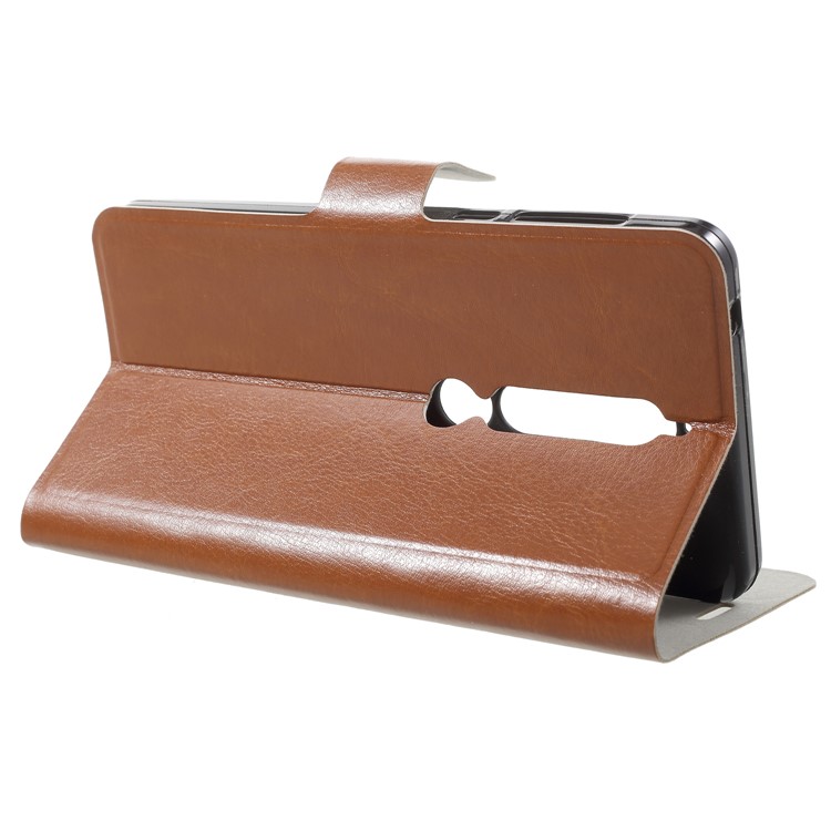 Crazy Horse Texture Card Holder Leather Stand Phone Case for Nokia 6.1 (5.5-inch) - Brown-4