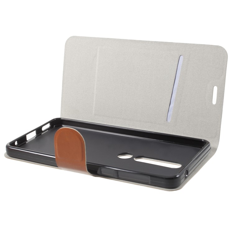Crazy Horse Texture Card Holder Leather Stand Phone Case for Nokia 6.1 (5.5-inch) - Brown-5