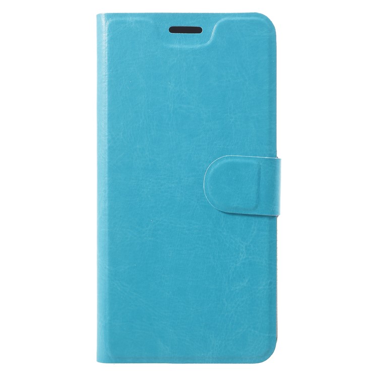 Crazy Horse Texture Card Holder Leather Stand Mobile Casing for Nokia 6.1 (5.5-inch) - Blue-1