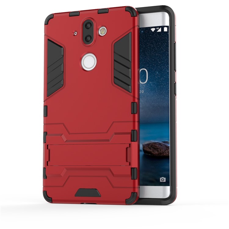Plastic + TPU Combo Case with Kickstand for Nokia 9 / 8 Sirocco - Red-2