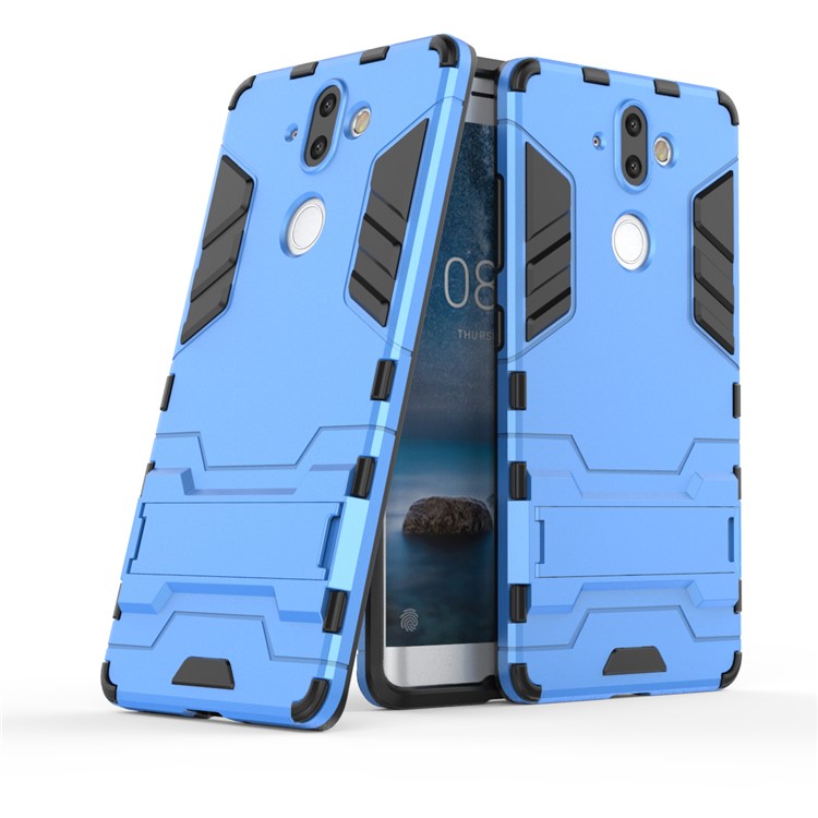 Plastic + TPU Combo Cover Case with Kickstand for Nokia 9 / 8 Sirocco - Baby Blue-1