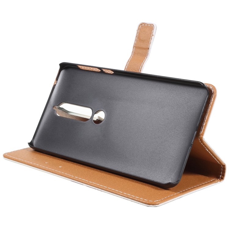 Pattern Printing Leather Wallet Stand Shell for Nokia 6.1 (5.5-inch) - Dock at Sunset-4