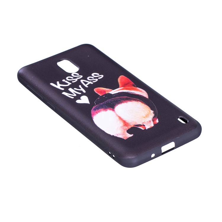 Embossment Patterned TPU Mobile Phone Case for Nokia 2 - Kiss My Ass-5