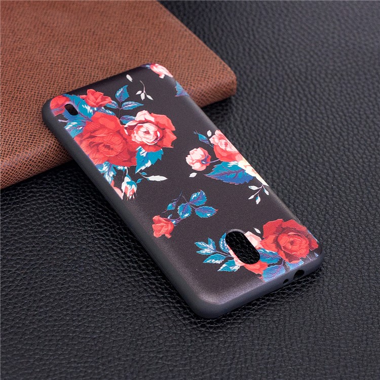 Embossment Patterned TPU Cell P[hone Case for Nokia 2 - Peony-4