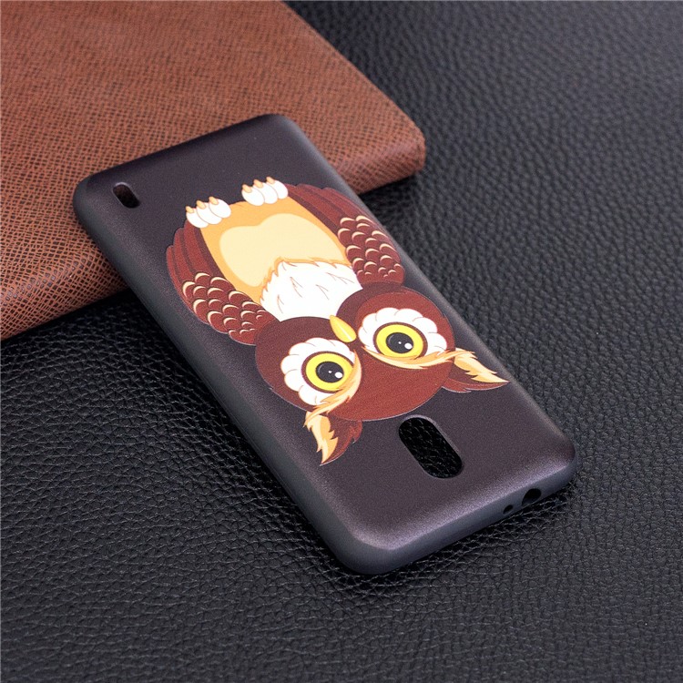 Embossment Patterned TPU Soft Shell for Nokia 2 - Cool Owl-3
