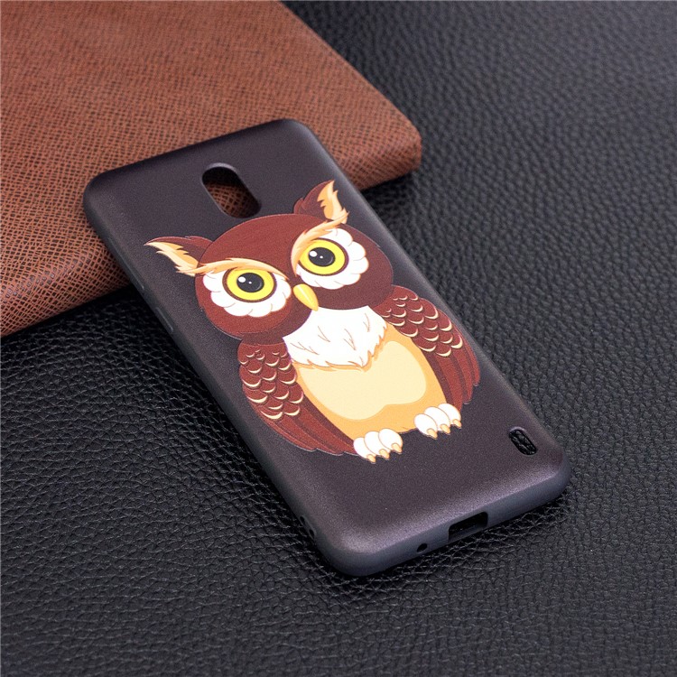 Embossment Patterned TPU Soft Shell for Nokia 2 - Cool Owl-4