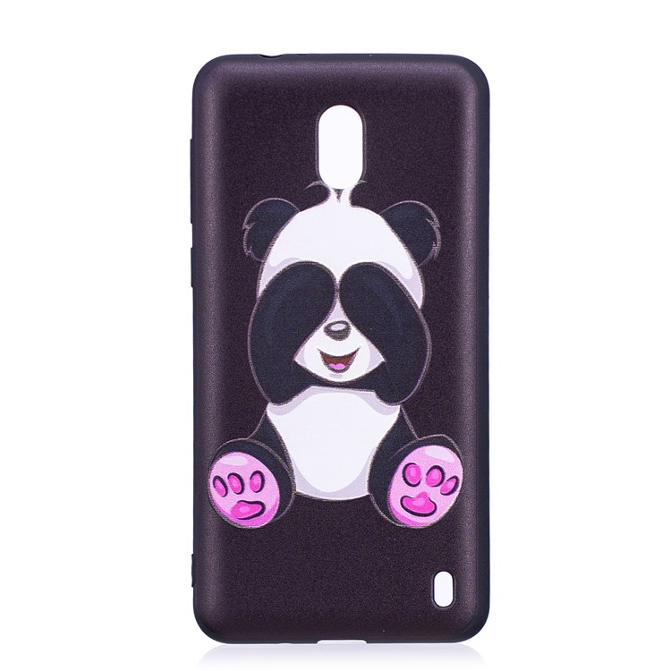 Embossment Patterned TPU Protection Phone Shell for Nokia 2 - Lovely Panda-1