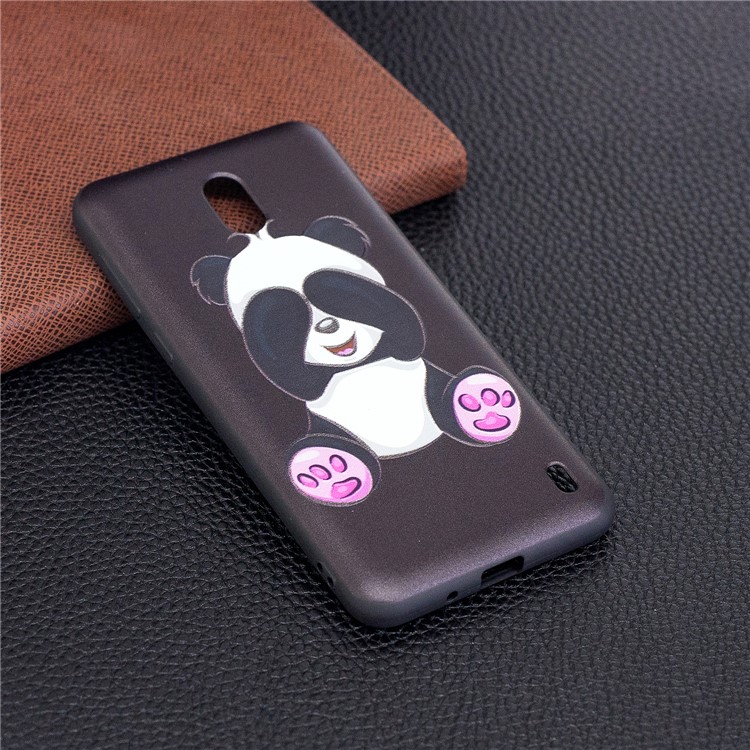Embossment Patterned TPU Protection Phone Shell for Nokia 2 - Lovely Panda-3
