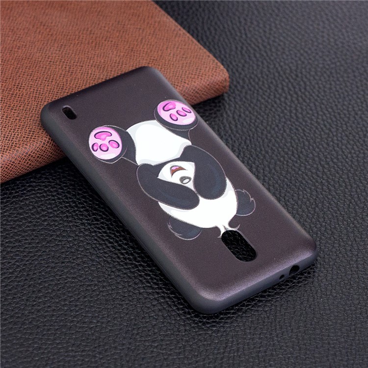 Embossment Patterned TPU Protection Phone Shell for Nokia 2 - Lovely Panda-4