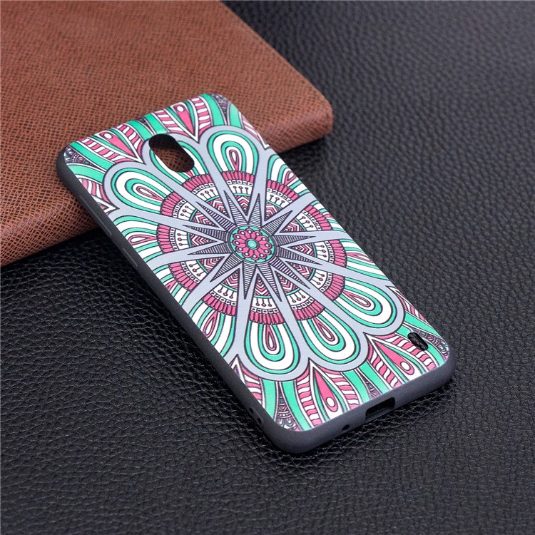 Embossment Patterned TPU Case Cover for Nokia 2 - Symmetric Pattern-3