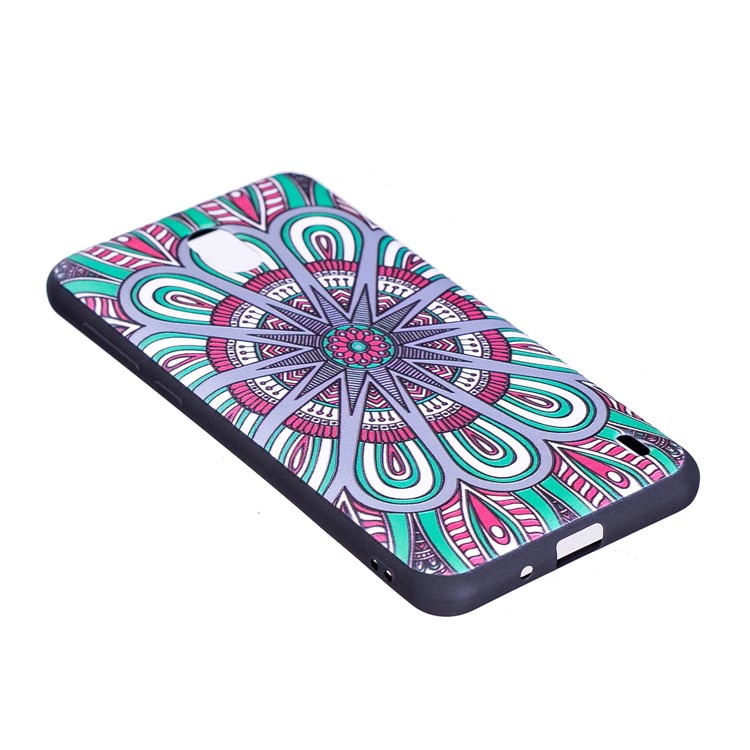 Embossment Patterned TPU Case Cover for Nokia 2 - Symmetric Pattern-5