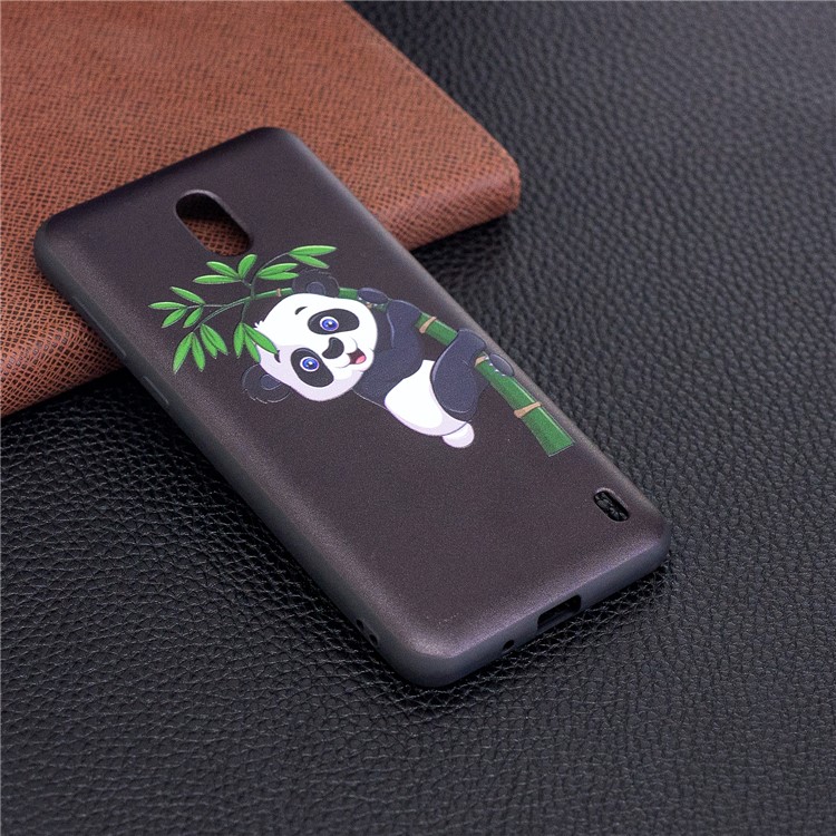 Embossment Patterned TPU Cover Shell for Nokia 2 - Panda and Bamboo-3
