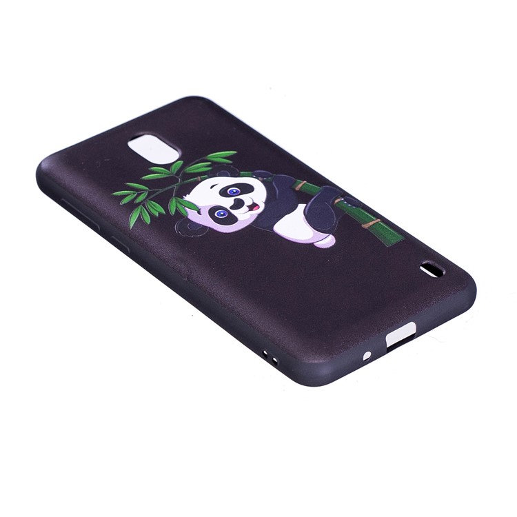 Embossment Patterned TPU Cover Shell for Nokia 2 - Panda and Bamboo-5