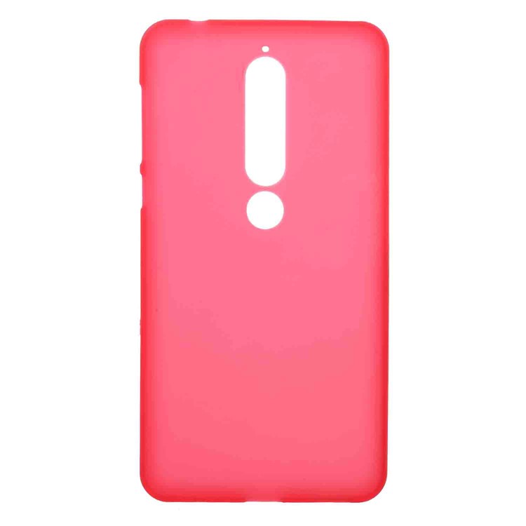 Double-sided Matte TPU Gel Back Phone Case for Nokia 6.1 (5.5-inch) - Red-1