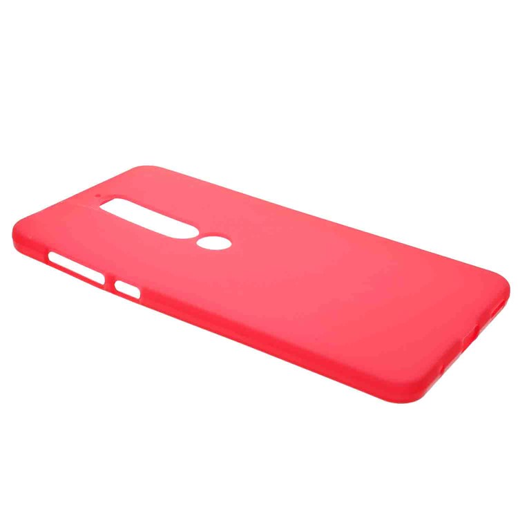 Double-sided Matte TPU Gel Back Phone Case for Nokia 6.1 (5.5-inch) - Red-2