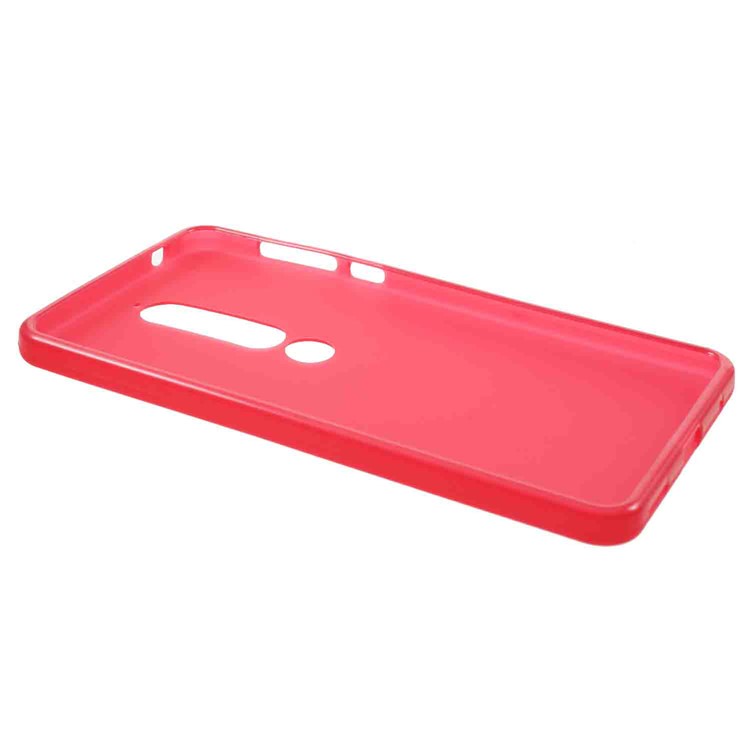 Double-sided Matte TPU Gel Back Phone Case for Nokia 6.1 (5.5-inch) - Red-3
