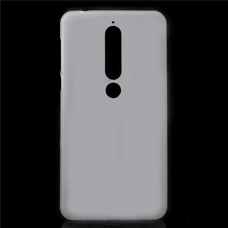 Double-sided Matte TPU Gel Back Phone Cover for Nokia 6.1 (5.5-inch) - White-1