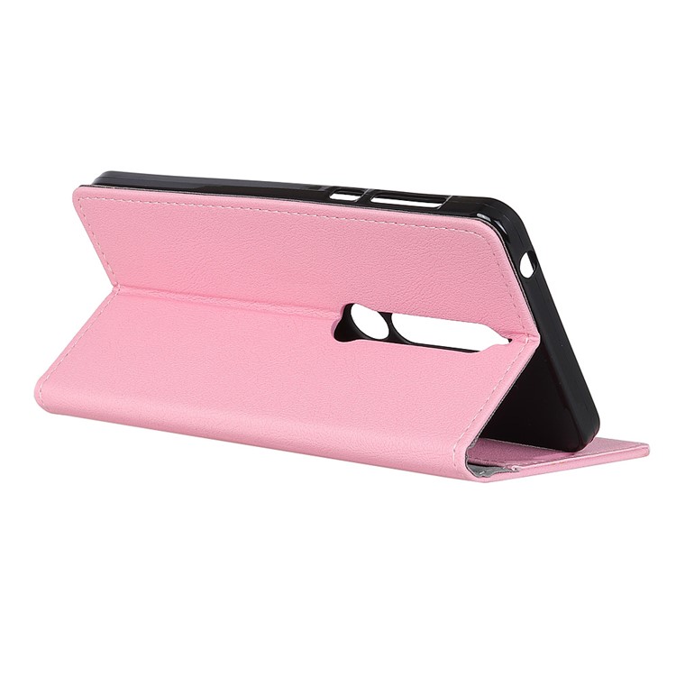 Wallet PU Leather Stand Phone Casing for Nokia 6.1 (5.5-inch) - Rose Gold-4