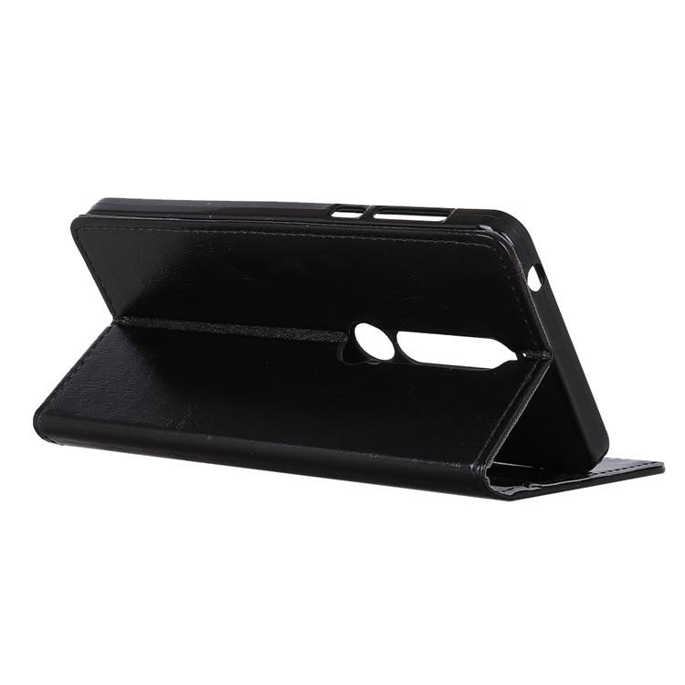 Crazy Horse Wallet Leather Stand Case for Nokia 6.1 (5.5-inch) - Black-2