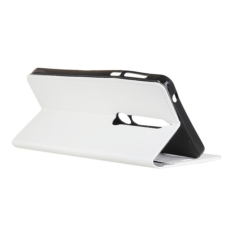 Crazy Horse Wallet Leather Stand Cover for Nokia 6.1 (5.5-inch) - White-4