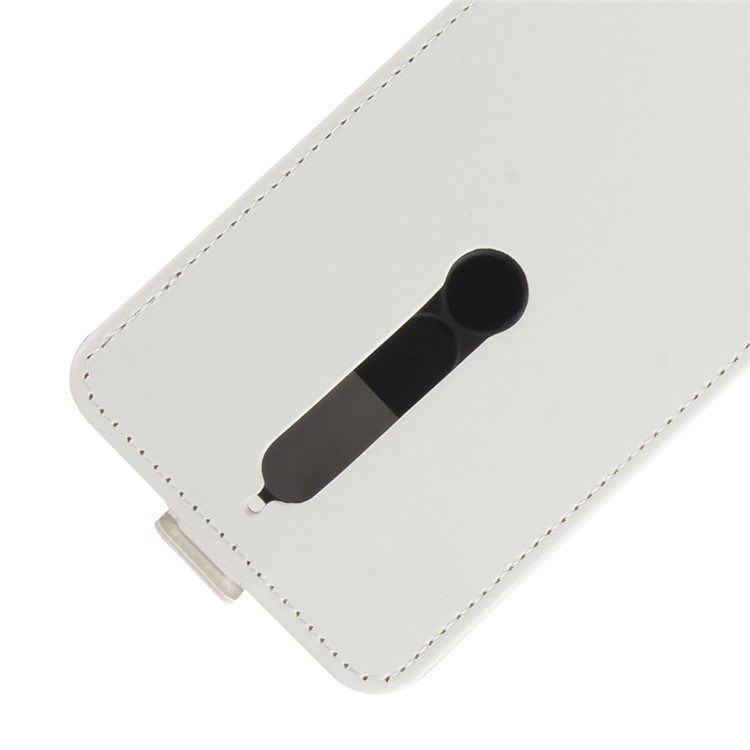 Crazy Horse Vertical Leather Card Holder Shell for Nokia 6.1 (5.5-inch) - White-4