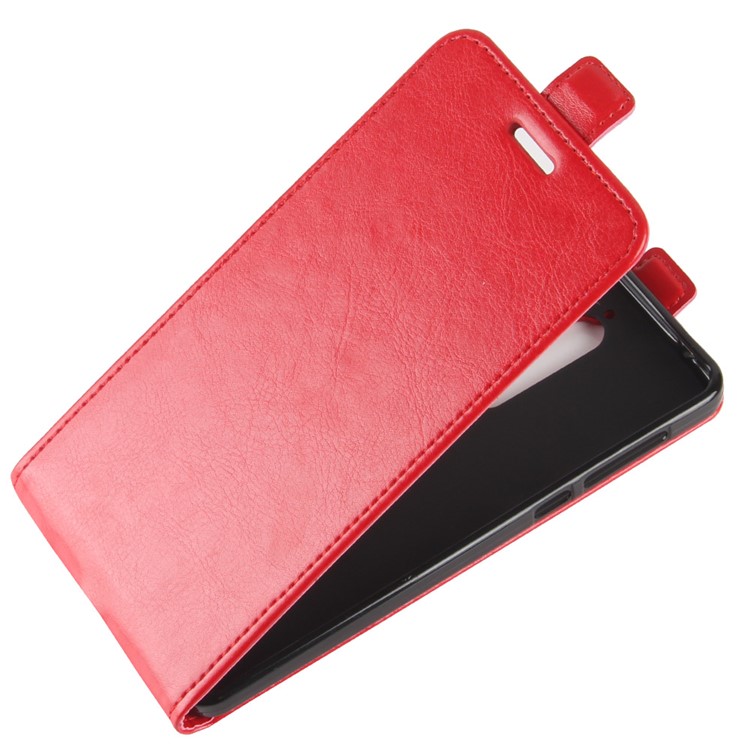 Crazy Horse Vertical PU Leather Card Holder Case for Nokia 6.1 (5.5-inch) - Red-3