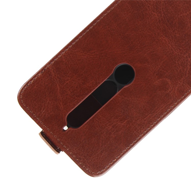Crazy Horse Vertical Leather Case with Card Slot for Nokia 6.1 (5.5-inch) - Brown-5