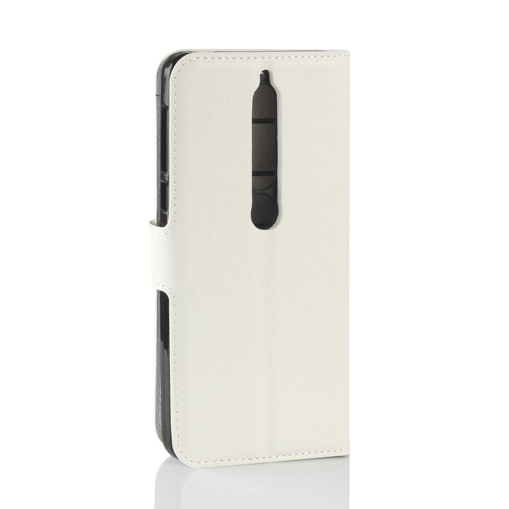 Litchi Texture Wallet Leather Flip Stand Phone Cover for Nokia 6.1 (5.5-inch) - White-6