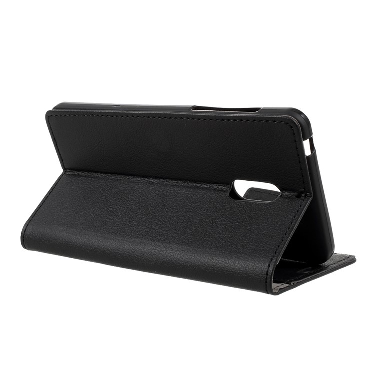 Protective Wallet PU Leather Case with Stand for Nokia 6 - Black-5