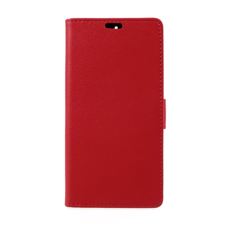 For Nokia 6 Wallet Stand Leather Cell Phone Case Cover - Red-1