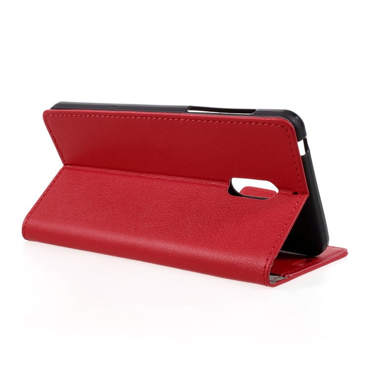 For Nokia 6 Wallet Stand Leather Cell Phone Case Cover - Red-5