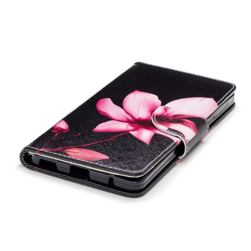 For Nokia 6.1 (5.5-inch) Patterned PU Leather Stand Mobile Phone Cover - Flower Pattern-6