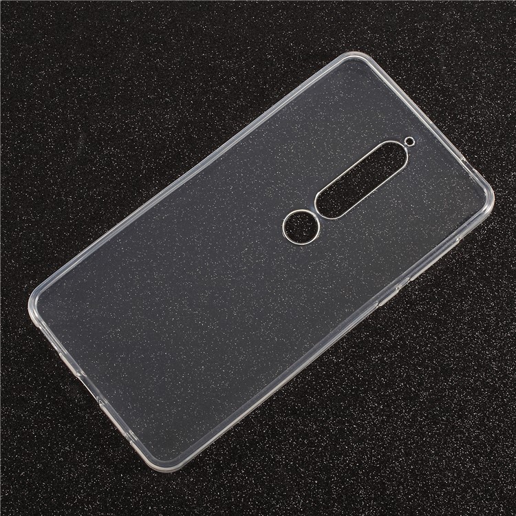 Clear TPU Mobile Phone Cover Case for Nokia 6.1 (5.5-inch) - Transparent-2