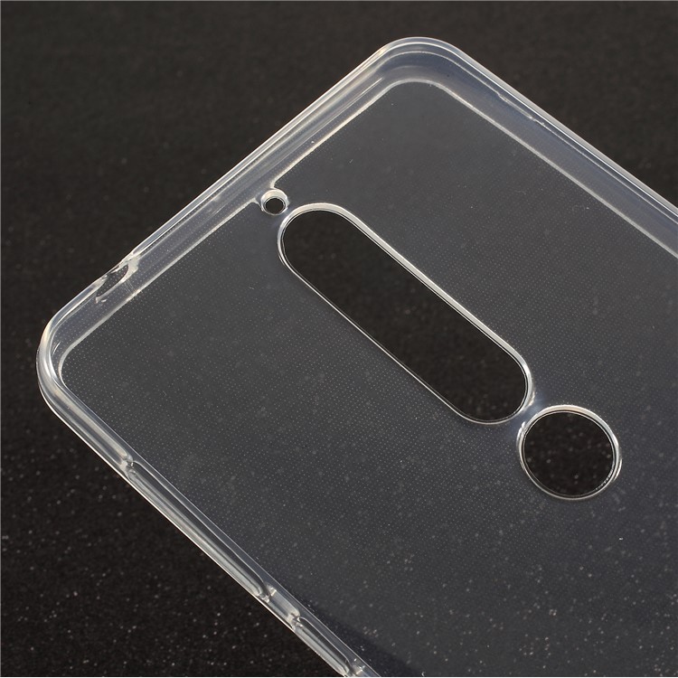 Clear TPU Mobile Phone Cover Case for Nokia 6.1 (5.5-inch) - Transparent-3