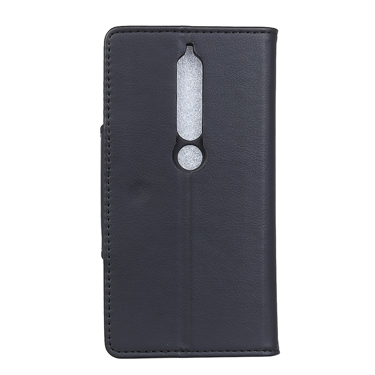 Crazy Horse Textured PU Leather Wallet Phone Case for Nokia 6 (2018) - Black-2
