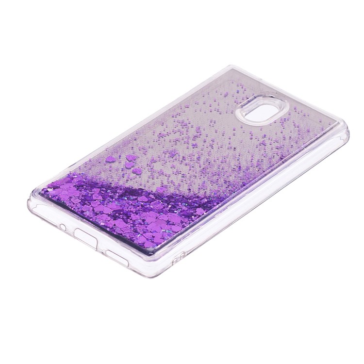 Glitter Moving Quicksand Mirror Surface TPU Shell Case for Nokia 3 - Purple-3