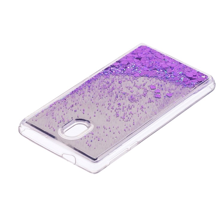 Glitter Moving Quicksand Mirror Surface TPU Shell Case for Nokia 3 - Purple-4