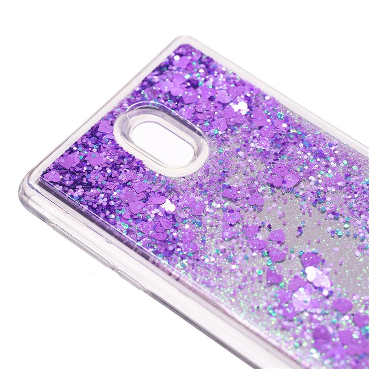 Glitter Moving Quicksand Mirror Surface TPU Shell Case for Nokia 3 - Purple-6