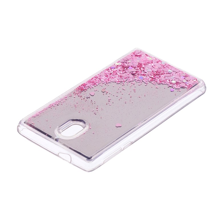 Glitter Moving Quicksand Mirror Surface TPU Cover for Nokia 3 - Pink-4
