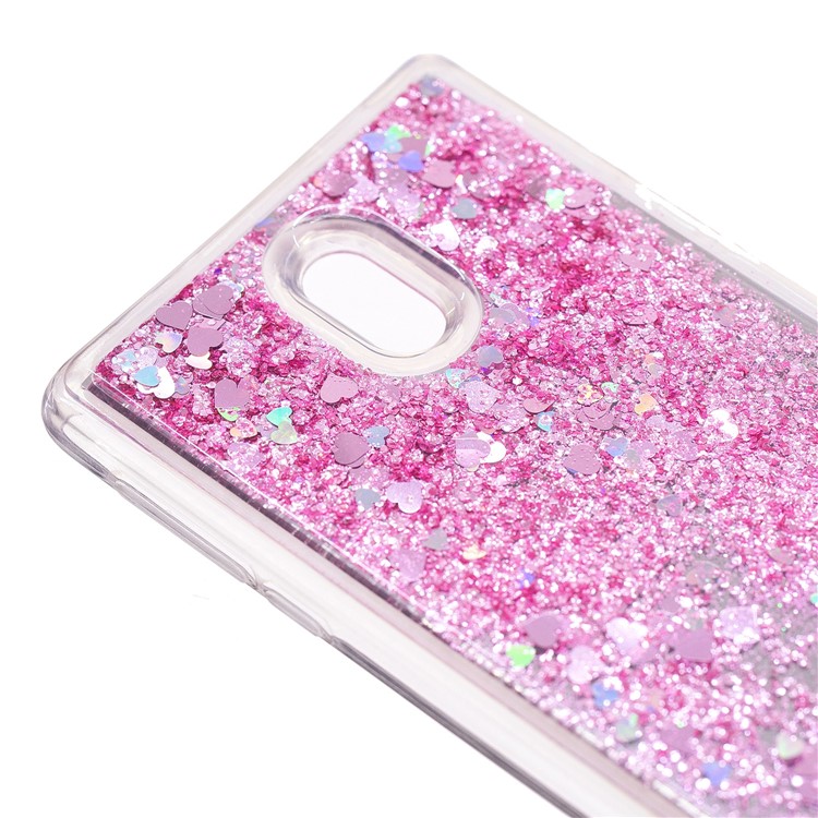 Glitter Moving Quicksand Mirror Surface TPU Cover for Nokia 3 - Pink-6