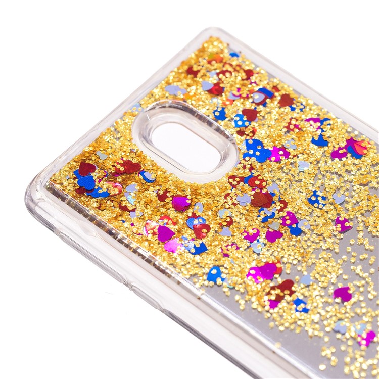 Glitter Moving Quicksand Mirror Surface TPU Cover Shell for Nokia 3 - Gold-2