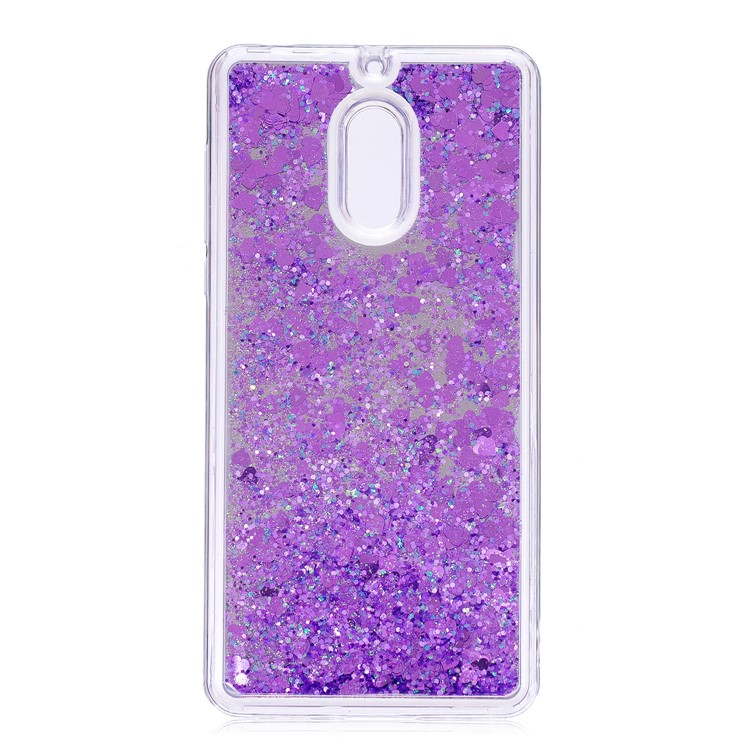 Glitter Moving Quicksand Mirror Surface TPU Shell Case for Nokia 6 (2017) - Purple-2
