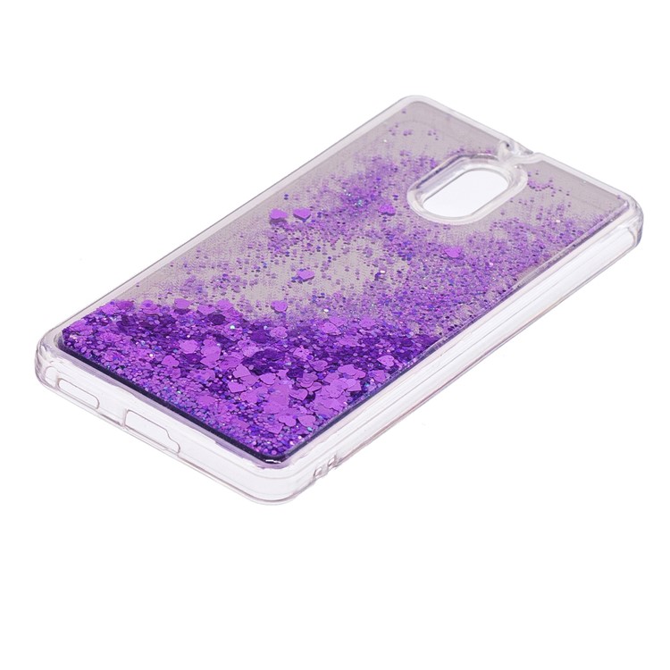Glitter Moving Quicksand Mirror Surface TPU Shell Case for Nokia 6 (2017) - Purple-3