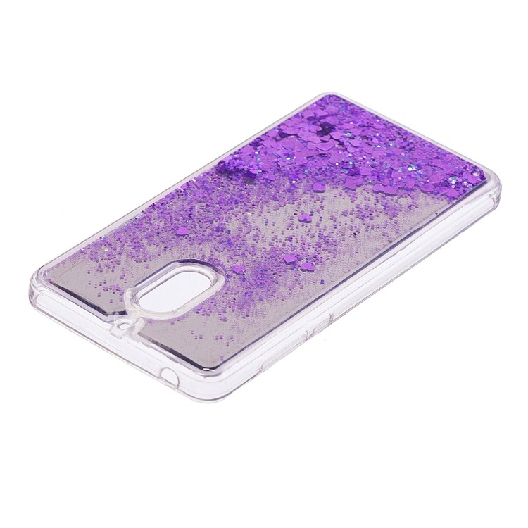 Glitter Moving Quicksand Mirror Surface TPU Shell Case for Nokia 6 (2017) - Purple-4