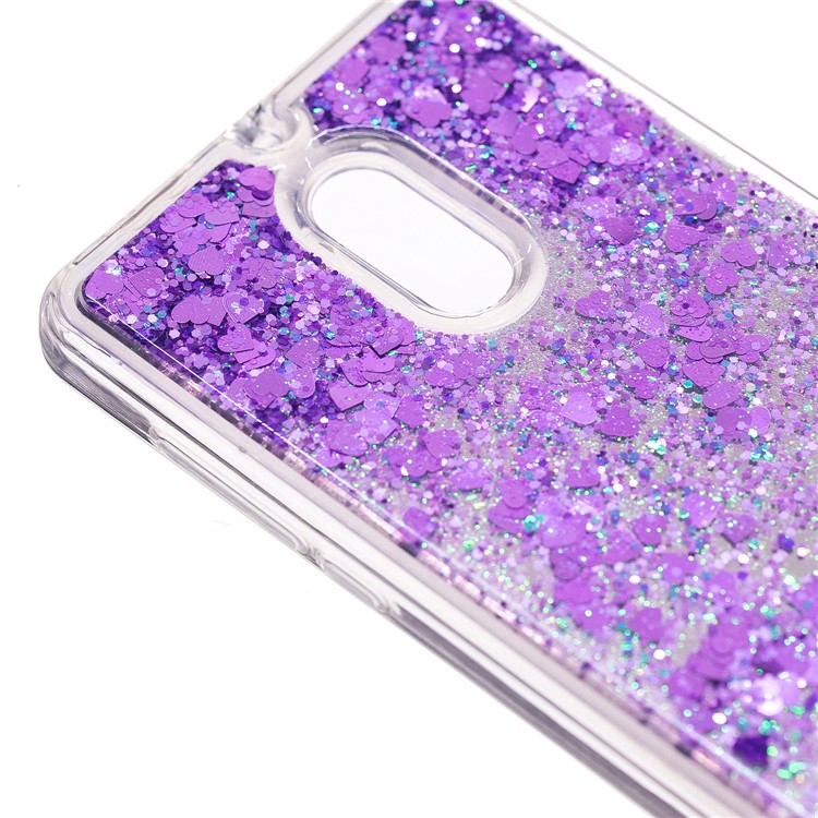 Glitter Moving Quicksand Mirror Surface TPU Shell Case for Nokia 6 (2017) - Purple-6