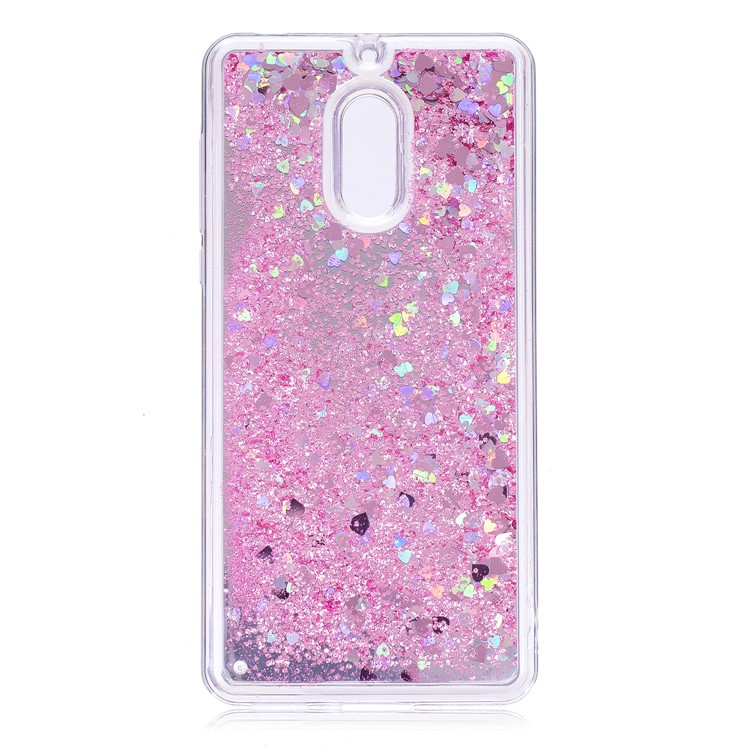 Glitter Moving Quicksand Mirror Surface TPU Shell for Nokia 6 (2017) - Pink-2