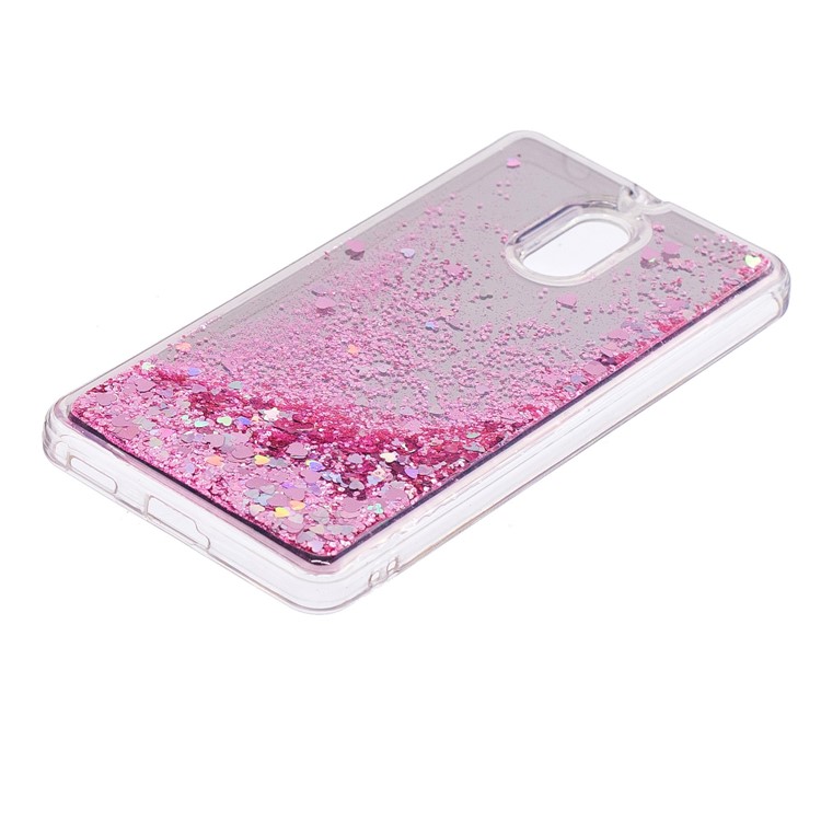 Glitter Moving Quicksand Mirror Surface TPU Shell for Nokia 6 (2017) - Pink-3