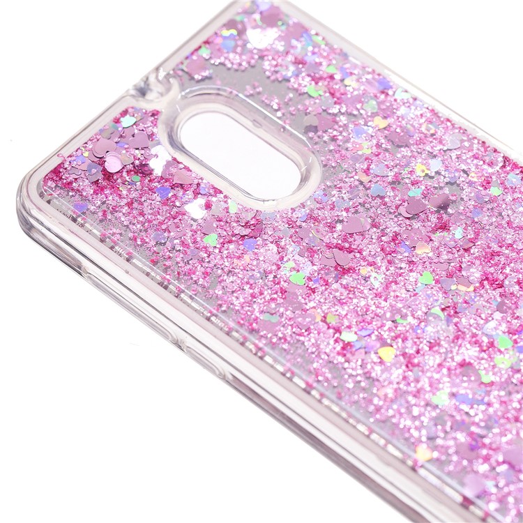 Glitter Moving Quicksand Mirror Surface TPU Shell for Nokia 6 (2017) - Pink-6