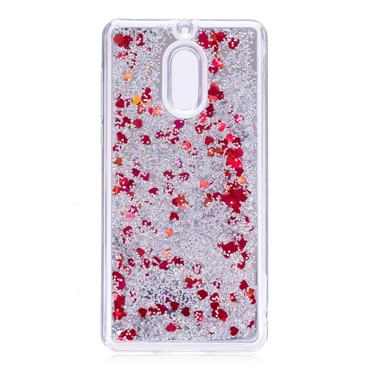 Glitter Moving Quicksand Mirror Surface TPU Cover Case for Nokia 6 (2017) - Silver-2